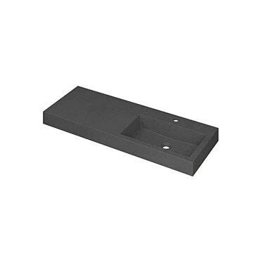 Ink Momento meubelwastafel rechts 120x45cm - 1 kraangat - Quartz grijs