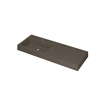 Ink Momento meubelwastafel links 120x45cm - 1 kraangat - Quartz beton