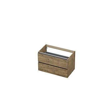 BLISS Onderkast 2 laden greeploos alu keerlijst | 600 x 450 x 520