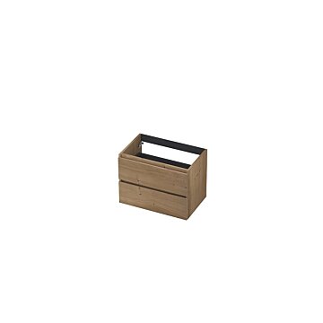 BLISS Onderkast 2 laden greeploos alu keerlijst | 700 x 450 x 520