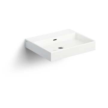 Wash Me wastafel 50cm, zonder plug, wit keramiek
