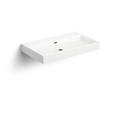 Wash Me wastafel 70cm, zonder plug, wit keramiek