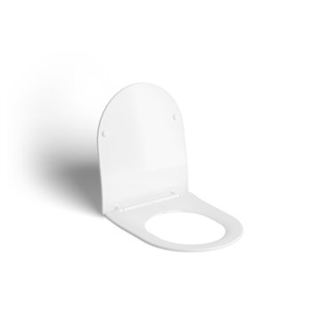 InBe 1 en 3 toiletzitting met deksel, glanzend wit