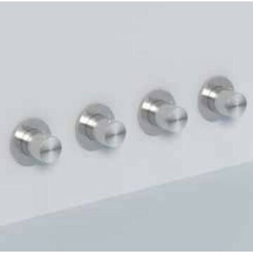IVY kraan | CONCORD Afbouwdeel Inbouwthermostaat Met 3 Stopkranen Symmetry - RVS316 Geborsteld