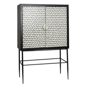 Brendola Opbergkast 100×150 cm – Teakhout & Zwart Metaal | Tower Living