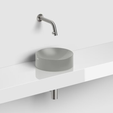 Clou - Vale Fontein Rond Ø22cm, Mat Grijs Keramiek