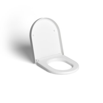 Clou - Hammock Toiletzitting Met Deksel, Soft Closing En Quick Release Systeem, Mat Wit