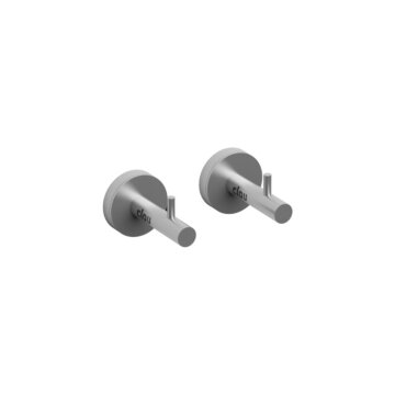 Clou - Slim Set À 2 Haken, Rvs Geborsteld