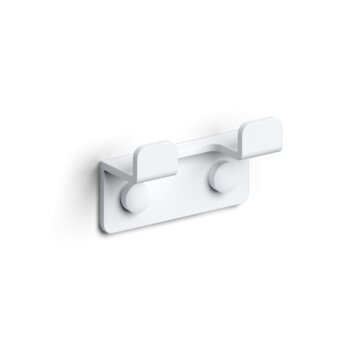 Clou - Fold Dubbele Kledinghaak, Mat Wit