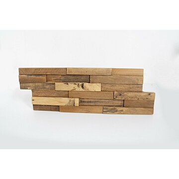 1 Caja Losas de Teca -Rústico | Paneles de Pared 3D | 1 m2 por Caja | 10 paneles