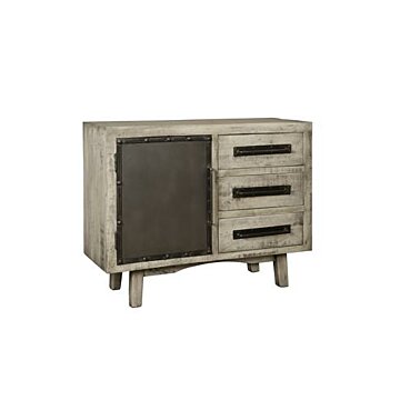 W/N & Iron Dressoir | 1 Deur | 3 Laden | 112x43x86 - TWR-IF0786