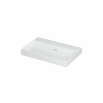 Ink Urban wastafel porselein zonder kraangat - Glans wit 700x450mm (bxd)