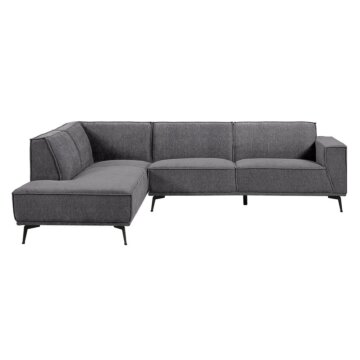 Leeds 2,5-zits + voetenbank (217 x 268 cm) | Kleur = city 464 zwart blauw