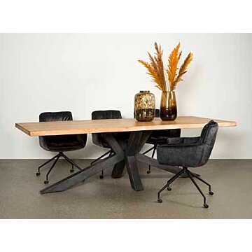 Sovana Acacia Naturel Boomstam Tafel met Matrix Spinpoot 