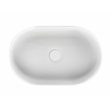 Xenz Neo-O solid surface waskom 56x36x14 Bicolor wit/grafiet