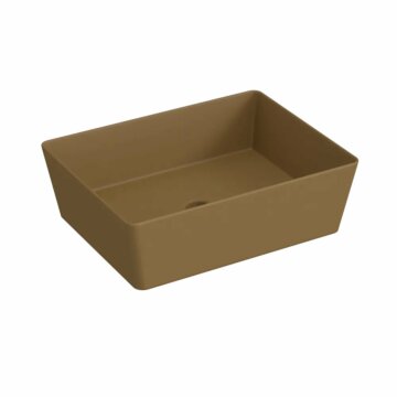 Blinq Couleur opzetwastafel rechthoekig 50x38cm - kreta