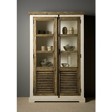 Amanda Vitrinekast Amanda  Vitrinekast Oud Grenen 160 x 50 x 90 