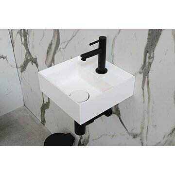 Contra Waskom | Polystone Mat Wit | 1 Kraangat | 27x27x9 - SANI-INK3404221