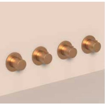 IVY kraan | PACT Afbouwdeel Inbouwthermostaat Met 3 Stopkranen Symmetry - Chroom