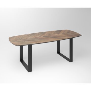 Stijlvolle Notenhouten Eettafel Tusk met 3-U Exclusive Frame | Teakea.nl