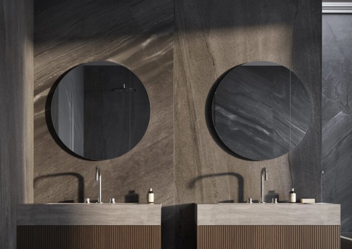 CALVO Spiegel Basic Series - Ronde, minimalistische spiegel met maatwerkopties zoals dimbare verlichting, Bluetooth-audio, digitale klok en zandstraalopties. Verkrijgbaar tot 2200 mm breed, ideaal voor woonruimtes en sanitaire ruimtes. Stijlvol design, ho