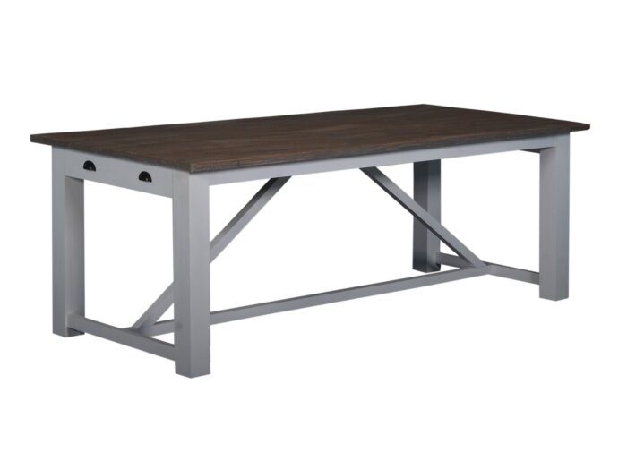 Napoli | Brocante Eettafel | Teak – Grijs Rustiek | Meerdere afmetingen - TWR-EF0030-0033