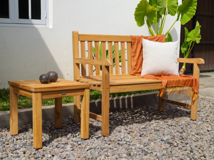 Teak tuinbank 120 cm | 2 personen houten bank
