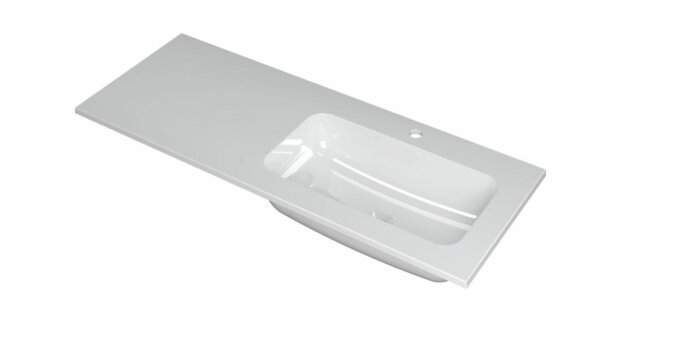 FAKTOR Wastafel in polystone | 120 x 45 x 1,5 wasbak links