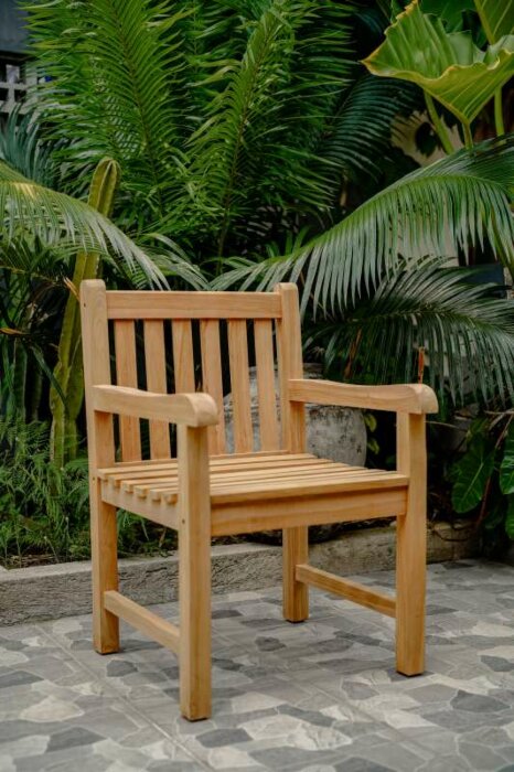 Teakhouten tuinstoel stevig model Windsor