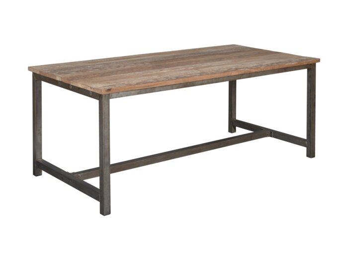 Venetië | Industriële Teak Eettafel met Stalen Frame | 200x100x78 - TWR-PF0044