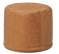 Haveco Pouffe in stof en leer – luxe voetenbank in moderne stijl