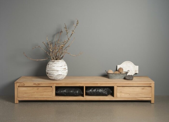 Corona | Teak TV meubel | 240x50x37 - TowerLiving-JN0226
