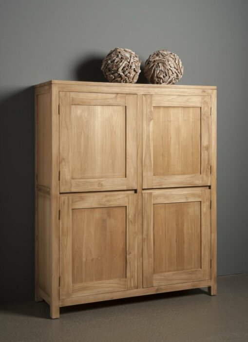 Corona | Teak Kamerkast | 130x45x160 - Opbergkast