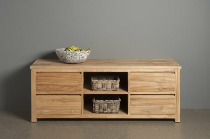 Corona | Teak TV meubel | 160x50x60 - TWR-RN0031
