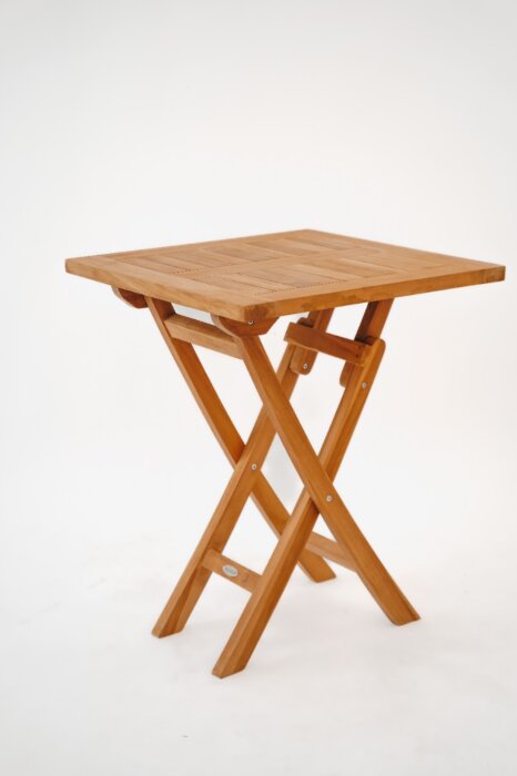 Teakhouten klaptafel 60x60 cm volledig uitgeklapt
