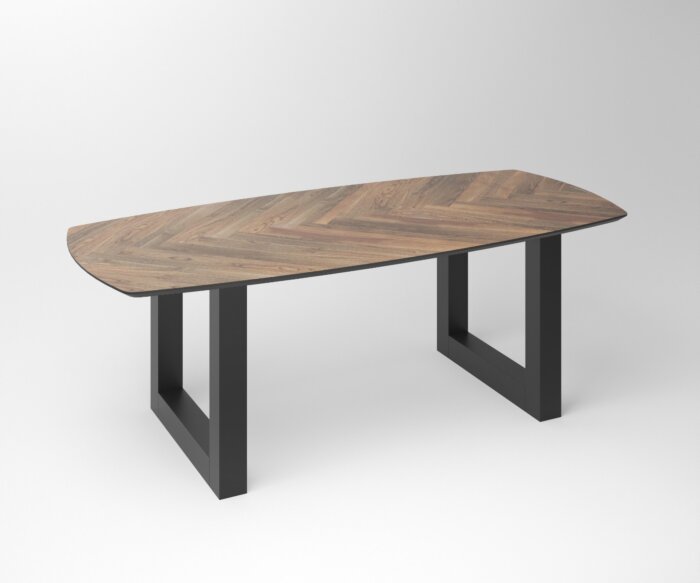 Notenhouten Eettafel Tusk | 3-U-Frame Zwart