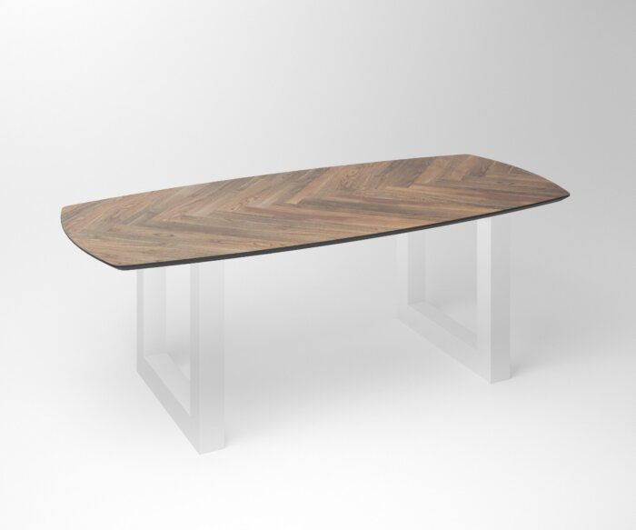 Notenhouten Eettafel Tusk | 3-U-Frame White – Luxe Design