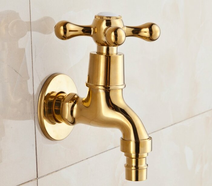 Gouden Tapkraan Santuzza | Muuraansluiting 1/2” | 11 lang - WM5014