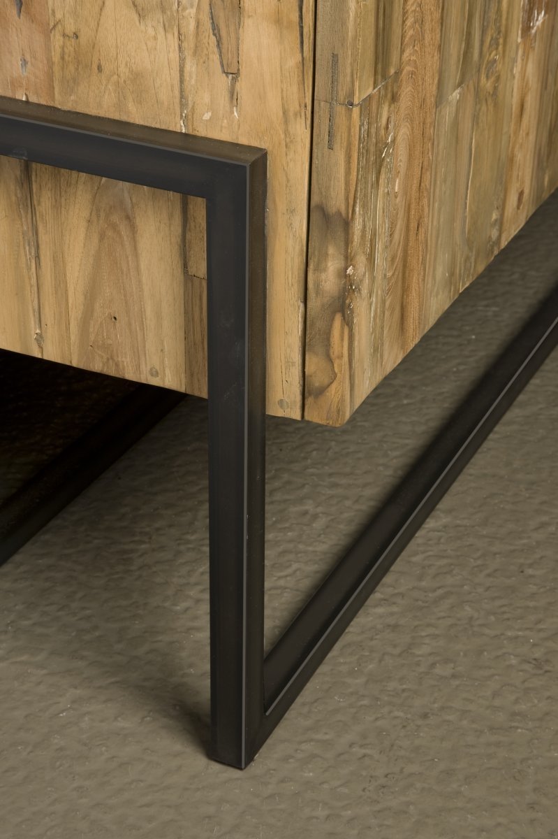 Potenza Cabinet 1 deur Greep Links |  2 laden | 66x45x190 - TWR-PF0103 - view 4