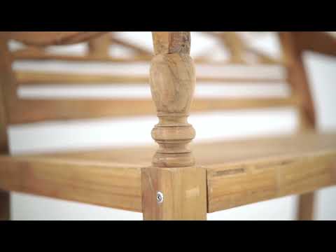 Teak Stationsbank | 220 breed | Gerecycled Teak - SAP-SB024-R - view 4
