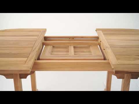 Uitschuifbare Tuintafel | Ovaal | 150 <> 200 x 100 x 75 ( H )  - ST 003 - Hover