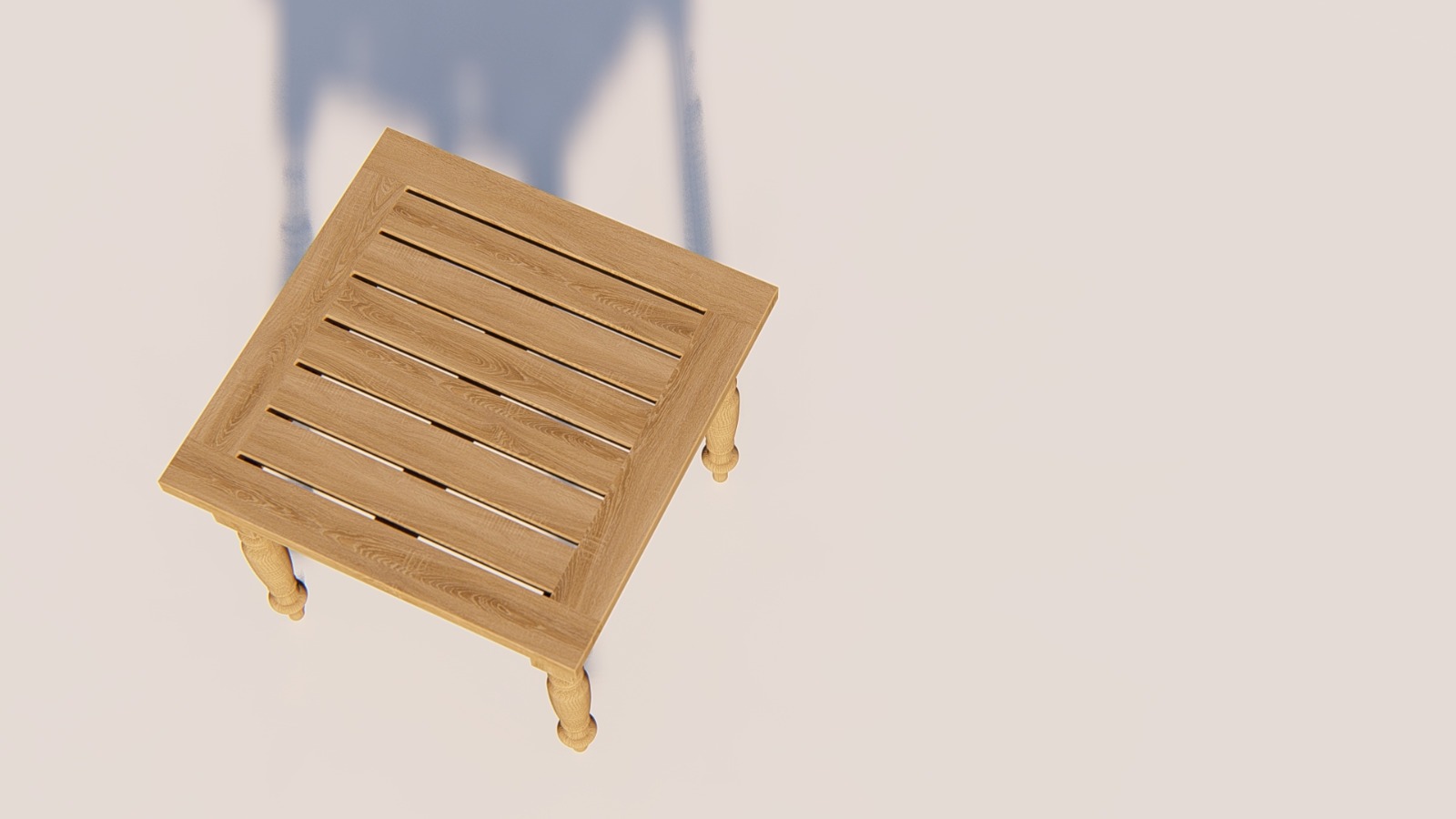 Teakhouten koffietafel 50×50 cm uit de Batavia Collection met sierlijk houtsnijwerk en klassiek design - Hover