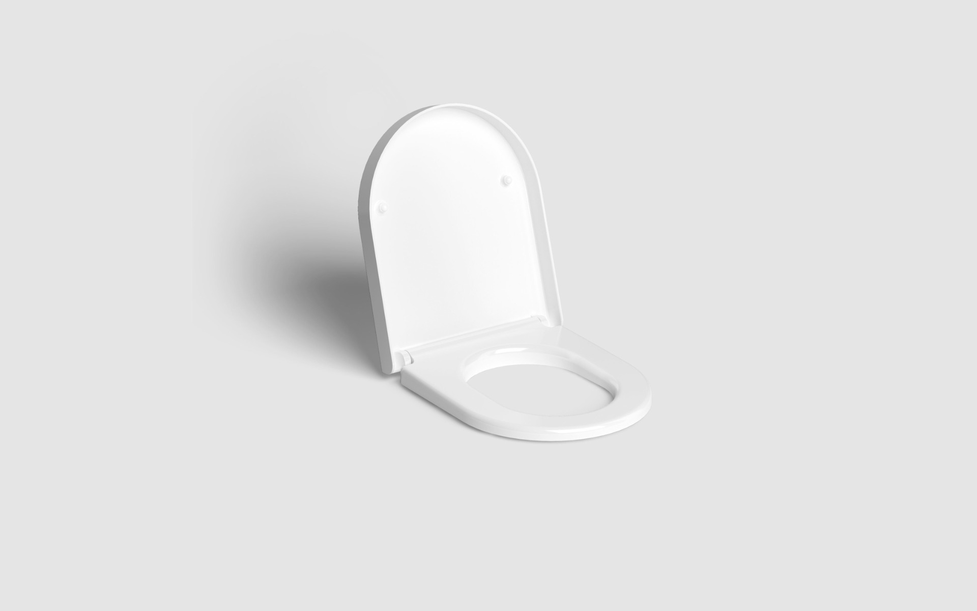 Clou - Hammock Toiletzitting Met Deksel, Soft Closing En Quick Release Systeem, Glanzend Wit - Hover