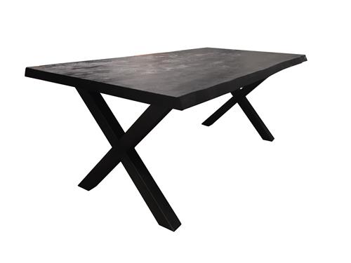 Xara Live-edge dining table 160-200x100 - top 5 - Black - TWR-NA0312-0315-B - Hover