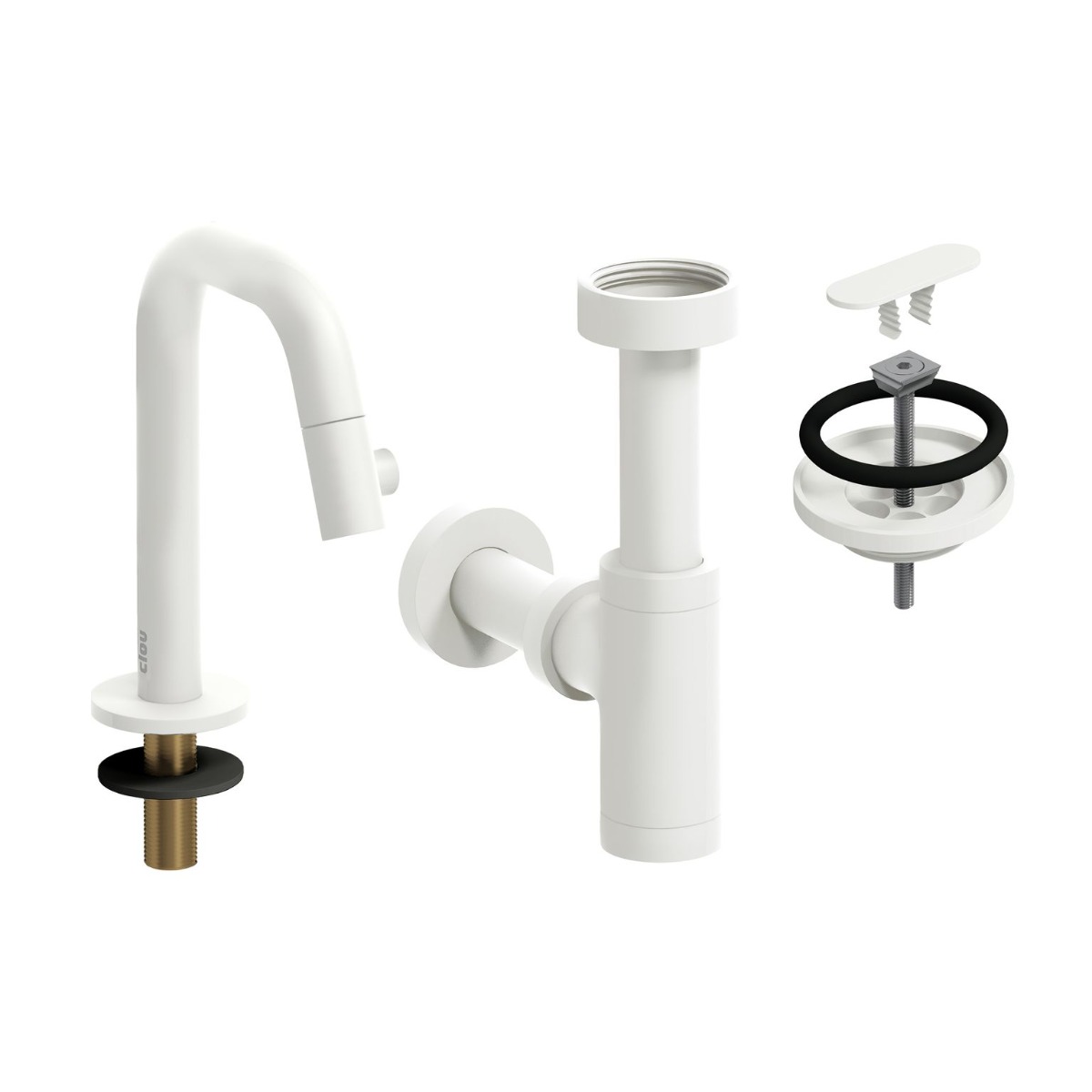 Clou - Set Tbv (New)flush / First Fonteinen, Mat Wit - Hover