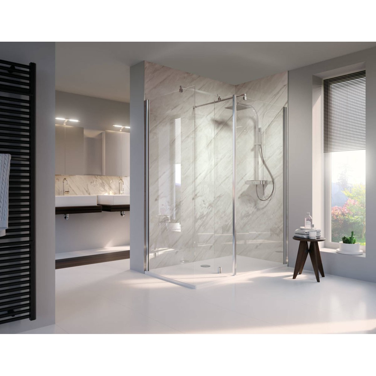 HSK RenoDeco Paneel Aluminium Marmer Classico-Wit 100x255cm - Hover