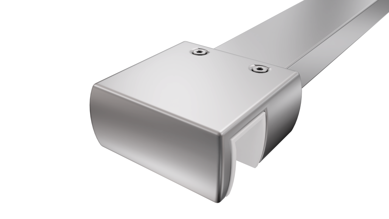 Van Rijn Products ST01MGR inloopdouche 120cm rookglas - RVS - Hover