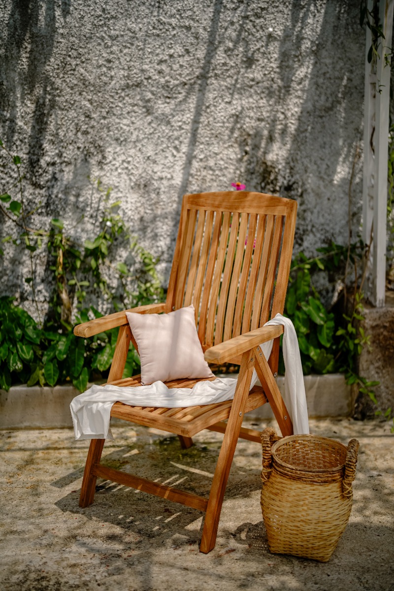 Teakea Teakhouten Tuinset met 6 verstelbare Linda standenstoelen en Nelson tuintafel 180x90 cm – duurzame tuinmeubels van massief teak

 - view 4