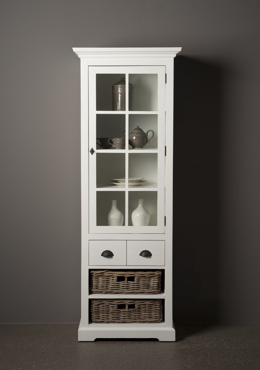 Napoli | Vitrinekast | 70 x 45 x 190 (h) cm - Hover