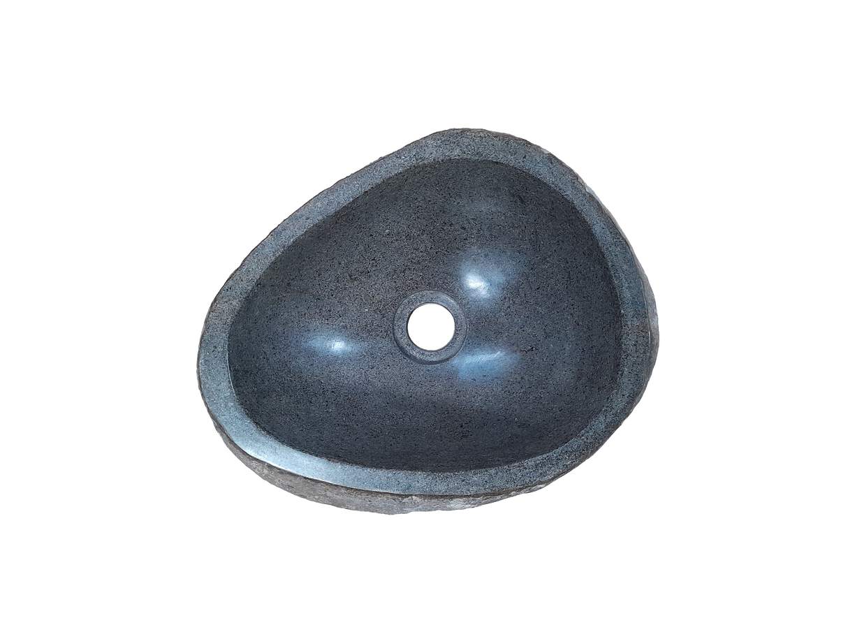 Unieke rivierstenen waskom in natuurlijke grijstinten, met een glad gepolijste binnenkant en een natuurlijke ruwe buitenkant, afmetingen 32 x 26 x 15 cm, biedt zowel esthetische schoonheid als praktische duurzaamheid in uw badkamer - view 3 Unieke rivierstenen waskom in natuurlijke grijstinten, met een glad gepolijste binnenkant en een natuurlijke ruwe buitenkant, afmetingen 32 x 26 x 15 cm, biedt zowel esthetische schoonheid als praktische duurzaamheid in uw badkamer - view 3